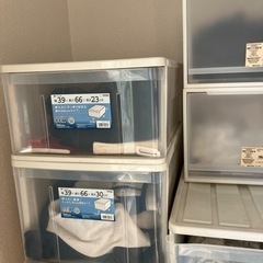 3個天馬収納ボックス横39 高さ23奥行66