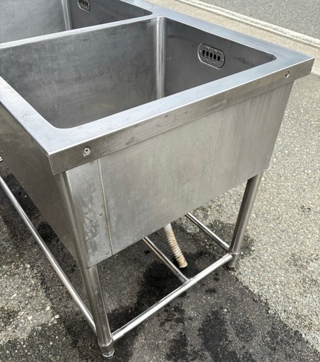 ☆中古品  2槽シンク  1200×650×785  厨房用品  ☆