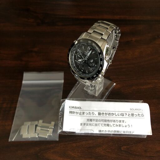 CASIO EDIFICE EQW-T1010DB-1AJF　コマ、簡易説明書付