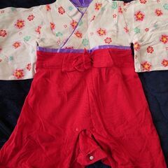 袴ロンパース お正月 お祝い70～80の画像