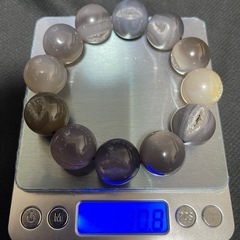 大玉20mm メノウ笑口•ジオードブレスレットの画像
