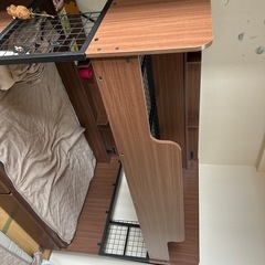 2段ベッド 引き出し収納付き デニッシュS/MBR&BK 2口コ...