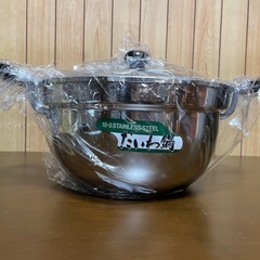 【未使用品】だいわ鍋　ゆでる・煮る・揚げる　一台三役鍋　18-8STAINLESS STEEL 25cmの画像