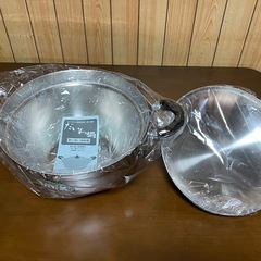 【未使用品】だいわ鍋　ゆでる・煮る・揚げる　一台三役鍋　18-8...