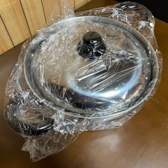 【未使用品】だいわ鍋　ゆでる・煮る・揚げる　一台三役鍋　18-8STAINLESS STEEL 25cmの画像