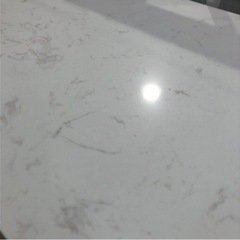カウンターテーブル3点セット大理石調ホワイト×ゴールド【トレファク堺福田店】