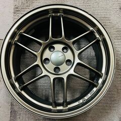 【軽量】KYOHO 共豊　エンケイ　AME トレーサー　7J×17 +48 5穴×PCD100 ハブ約73　軽量6.9ｋｇ　ブロンズ　4本　廃版希少ホイールの画像