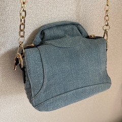 ショルダーバッグ　ライダーズジャケットデニムデザインの画像