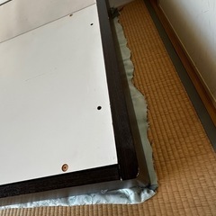 ブラウンシングルベッド収納付き　取りに来る方に限定の画像