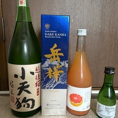 【取引中】ウィスキー岳樺、日本酒小天狗など