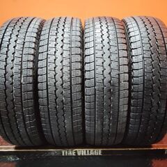 DUNLOP WINTER MAXX SV01 195/80R15 107/105L LT 15インチ スタッドレス 4本 21年製 バリ溝 ハイエース キャラバン等　(VTL210)