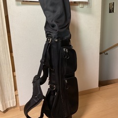 ゴルフ　軽量スタンドバッグ　黒無地の画像