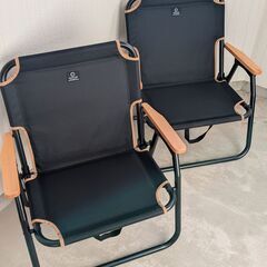 クイックキャンプ キャンプチェア ブラック 2脚 中古美品 直接...