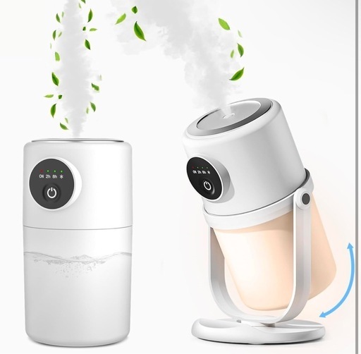 【新品未使用】加湿器 卓上 小型 超音波式加湿器 上下角度調整 Type-C給電式