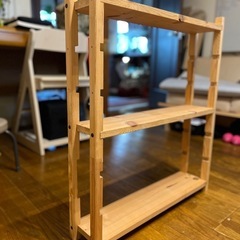木材本棚　高さ調整 DIY