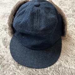 耳あてつき　デニムキャップ　帽子