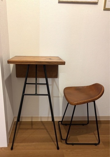 【最終値下げ】アイアン×ウッドテーブル　デスク（オーダー品）1月下旬受け渡し