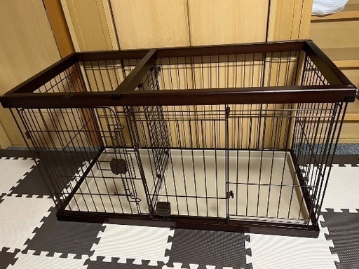 犬ケージ　＋ 専用トイレ二つ付き