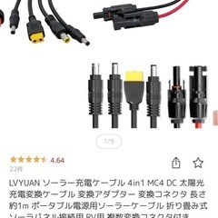 ソーラーパネル&充電ケーブルの画像