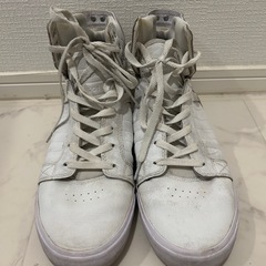 SUPRA ホワイト ハイカットスニーカー　27.5