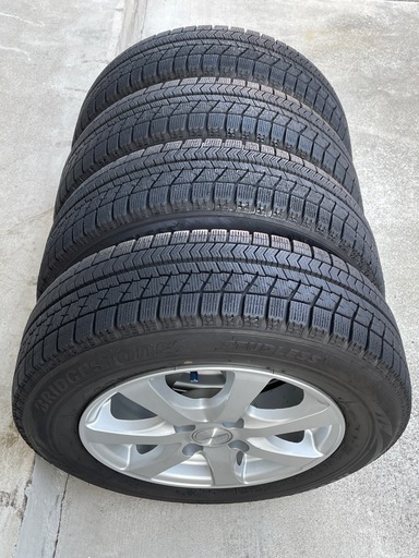 【値下げ】 バランス済!! スタッドレス 165/70R14 ブリヂストン ブリザック＋アルミホイール美品4本セット ヴィッツ パッソ
