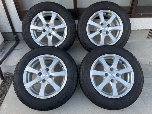 【値下げ】 バランス済!! スタッドレス 165/70R14 ブリヂストン ブリザック＋アルミホイール美品4本セット ヴィッツ パッソ等に