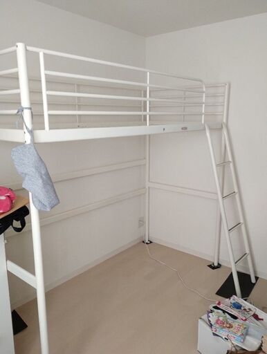 【御礼終了】★250102【1/5迄3,800円】 IKEA イケア 人気のロフトベッド　ホワイト