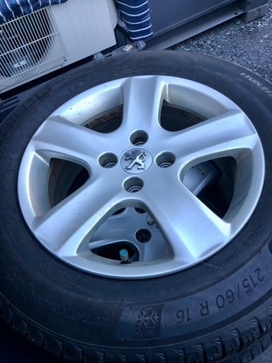 215/60R16 プジョー純正ホイールスタッドレスタイヤ
