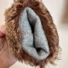 レディース手袋　ラム レザー グローブ　本革　ファー付き　Sサイズの画像