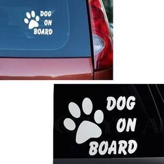 車用ドッグステッカー/ホワイトの画像