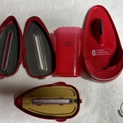 ☆中古未使用品ハンドスティ-ムアイロン本体なし部品5点セット衣服をハンガ-に掛けて直接スチームを当てて皺を伸ばすタイプのアイロン☆の画像