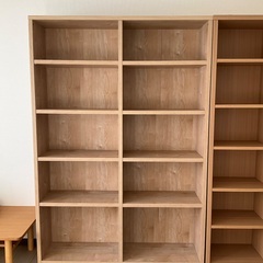 【美品】日本製 頑丈本棚　幅120 ハイタイプ　ナチュラル