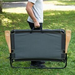 Whole Earth (ホールアース) アウトドア キャンプ チェア ソファ 2人掛け 折りたたみ式 FAB SOFAの画像