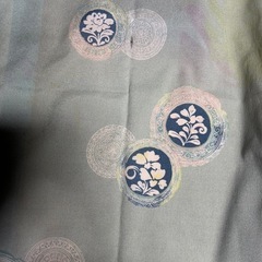 ☆クリ-ニング済み商品！中古品若草色小手毬草花模様70×68冠婚葬祭御祝い事贈答品など大切な品物を包んで持ち運ぶ時収納時に軽量最適の画像