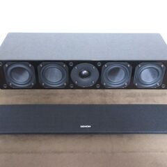 ★ ３日・４日引き取り限定 ★　DENON トールスピーカー SC-T7L2 ２本 センタースピーカー SC-C55SG 動作確認済 中古　☆の画像