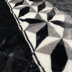 【美品】中綿入り冬用フランネル敷きパッド　シングルサイズ①　の画像