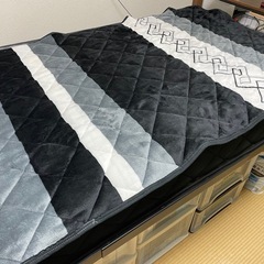 【実質新品】中綿入り冬用フランネル敷きパッド シングルサイズ②の画像