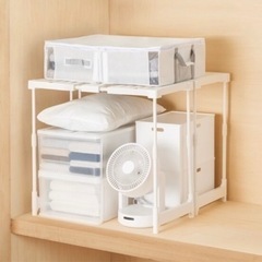 たて横伸縮　押入れ整理ラック　押入れを綺麗にしたい時にすごく便利...