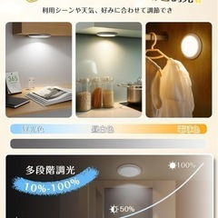 《新品》LEDセンサーライト 室内 人感センサーの画像