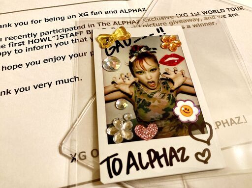 世界にたった1枚! 超レア★XG・CHISAの直筆メッセージ&デコチェキ!