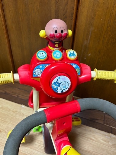 アンパンマン　ブザー付きおでかけ三輪車　デラックスⅡ 説明書、付属品有り