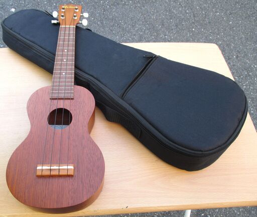 ☆FAMOUS FS-1G ECOSERIES ウクレレ◆ケース付き