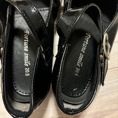発表会シューズ20.5cm黒ブラック卒園式入学式卒業式女の子保育園幼稚園キッズバレエシューズの画像