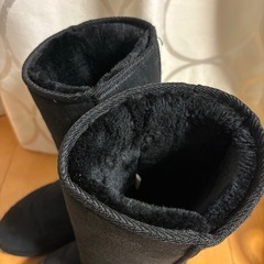ムートンブーツ大人レディース黒ブラックSサイズ22から23cmの画像