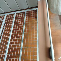 シングル　パイプベッド　通気性あるメッシュ床　の画像