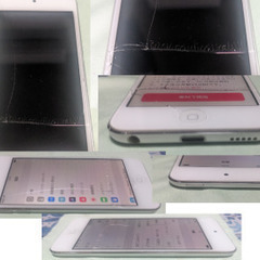 🎼Apple iPod touch 16GB     🎼NKH42J/A(第6世代) シルバー⛔液晶画面に割れ有⛔の画像
