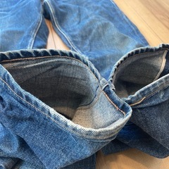 デニム スリムテーパード 5ポケット パンツの画像