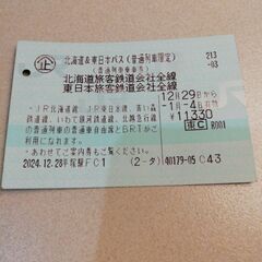 JR 北海道＆東日本パス １月３・４日利用分 １枚 ✩返却不要の画像