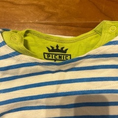 中古　PICNIC 白青ストライプ 長袖Tシャツの画像