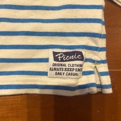 中古　PICNIC 白青ストライプ 長袖Tシャツの画像